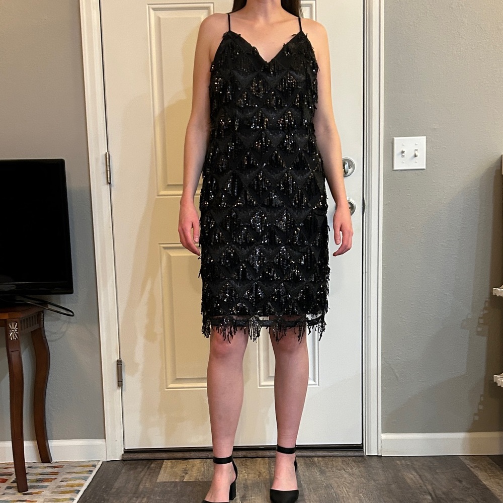 Elegant Black Sequin Dress